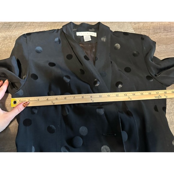 The Limited Black Polka Dor Vintage Blazer Jacket Womens S‎ Smal - Picture 6 of 8